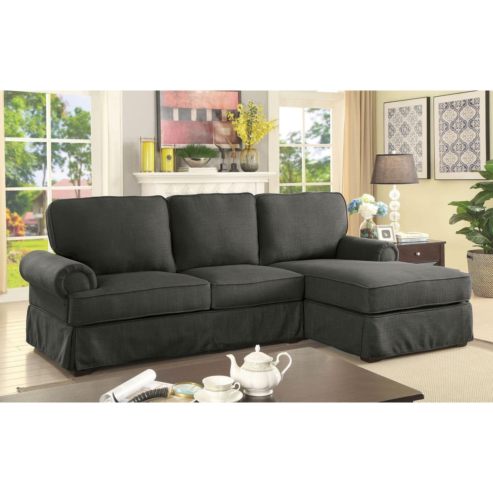  Furniture of America Badalona II Fabric 2 pc Sectional CM6377GY-SECT IMAGE 2