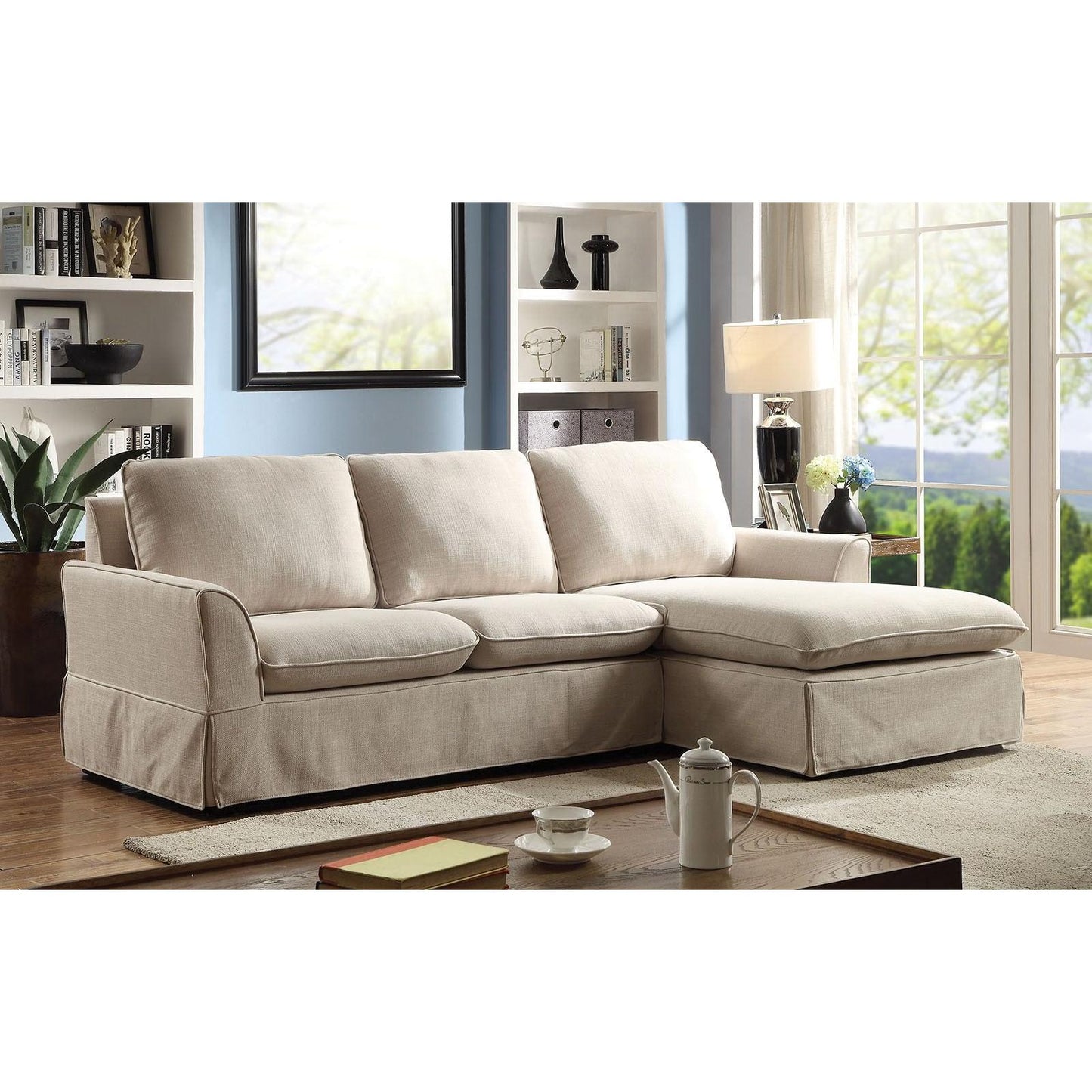 Furniture of America Maxine II Fabric 2 pc Sectional CM6379BG-SECT IMAGE 1