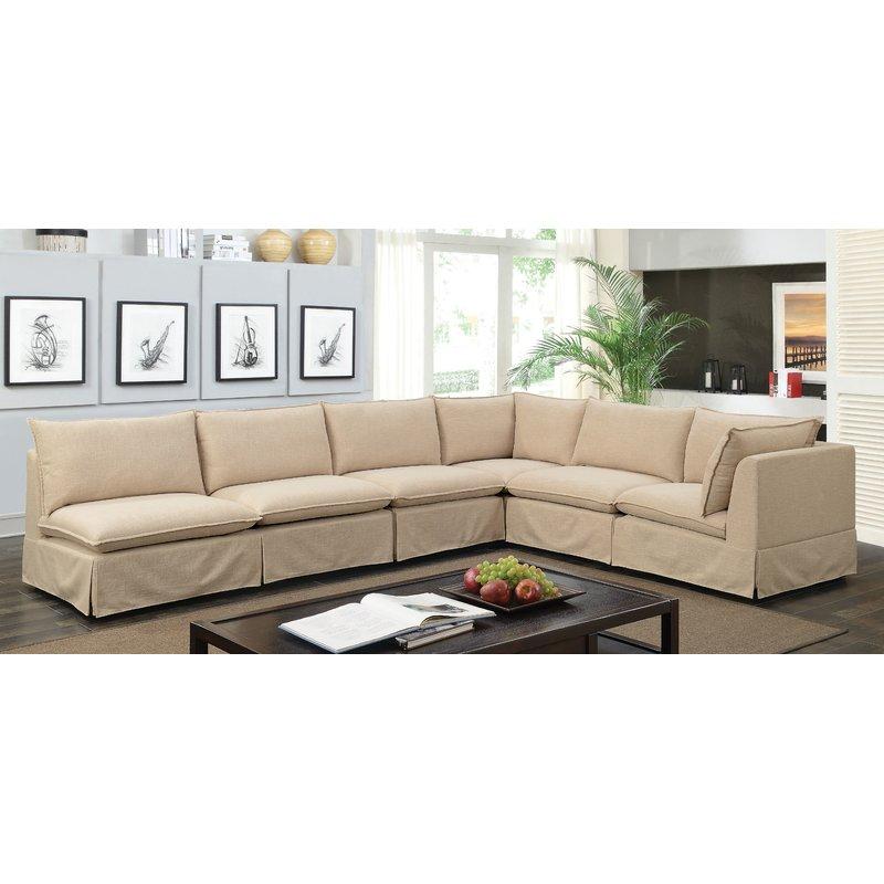  Furniture of America Joelle Fabric 5 pc Sectional CM6206-SECT-6SEAT IMAGE 1
