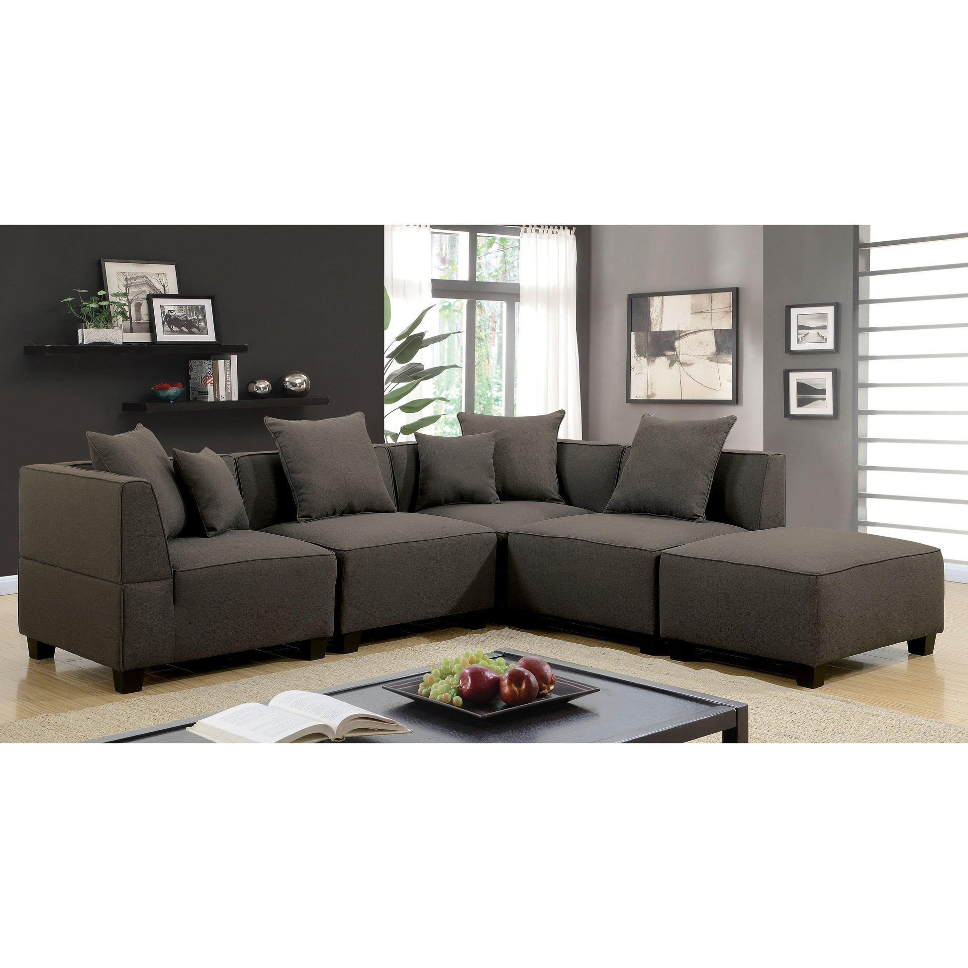  Furniture of America Marian Fabric 5 pc Sectional CM6369-SECT-5SEAT IMAGE 1