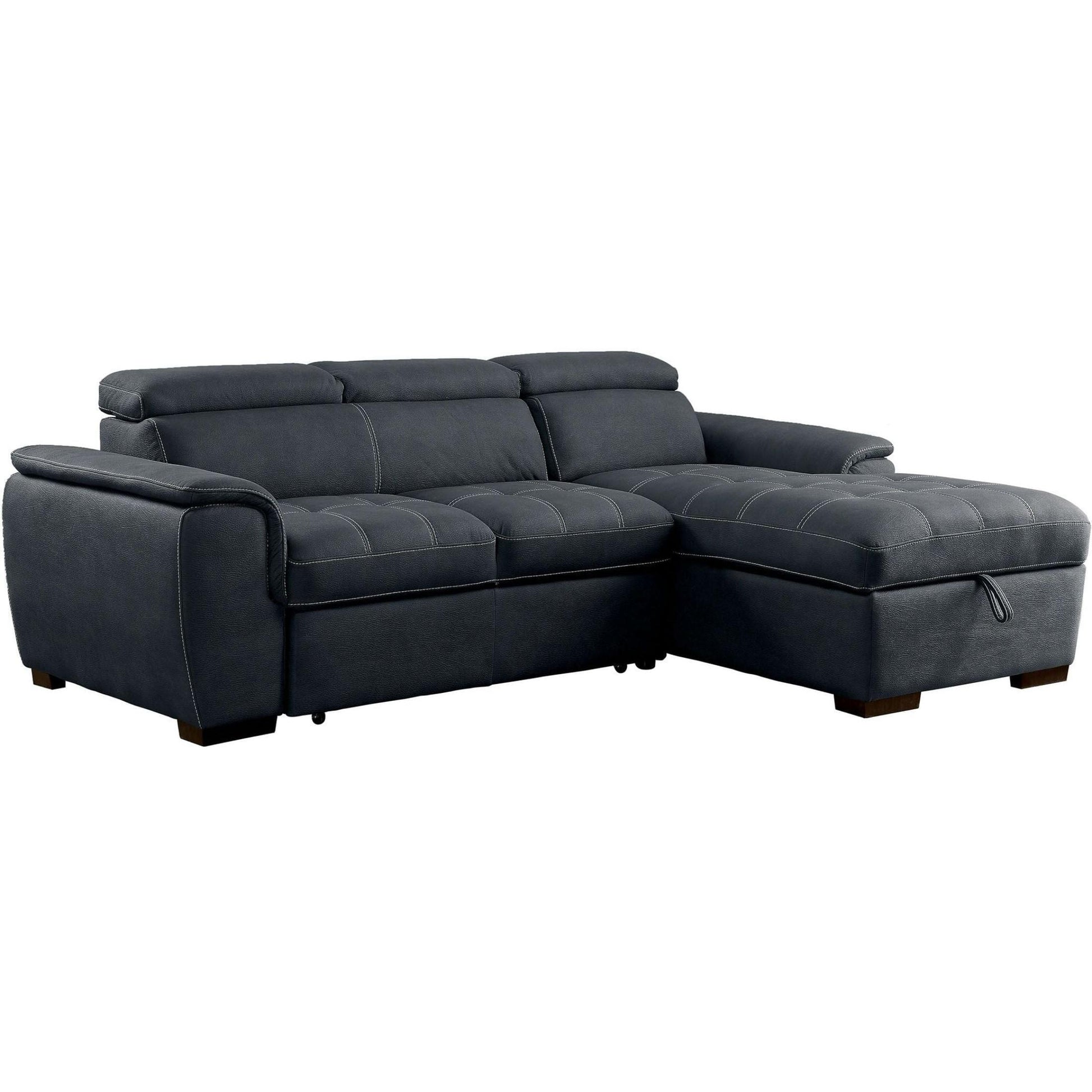 Furniture of America Patty Fabric Sleeper Sectional CM6514BK-SECT IMAGE 1