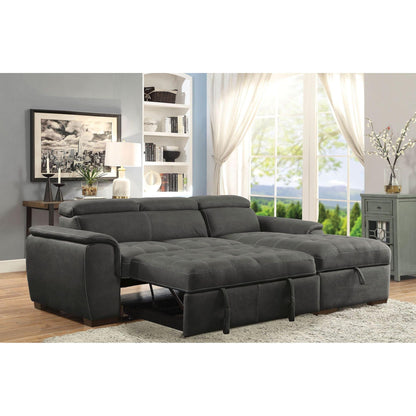  Furniture of America Patty Fabric Sleeper Sectional CM6514BK-SECT IMAGE 4