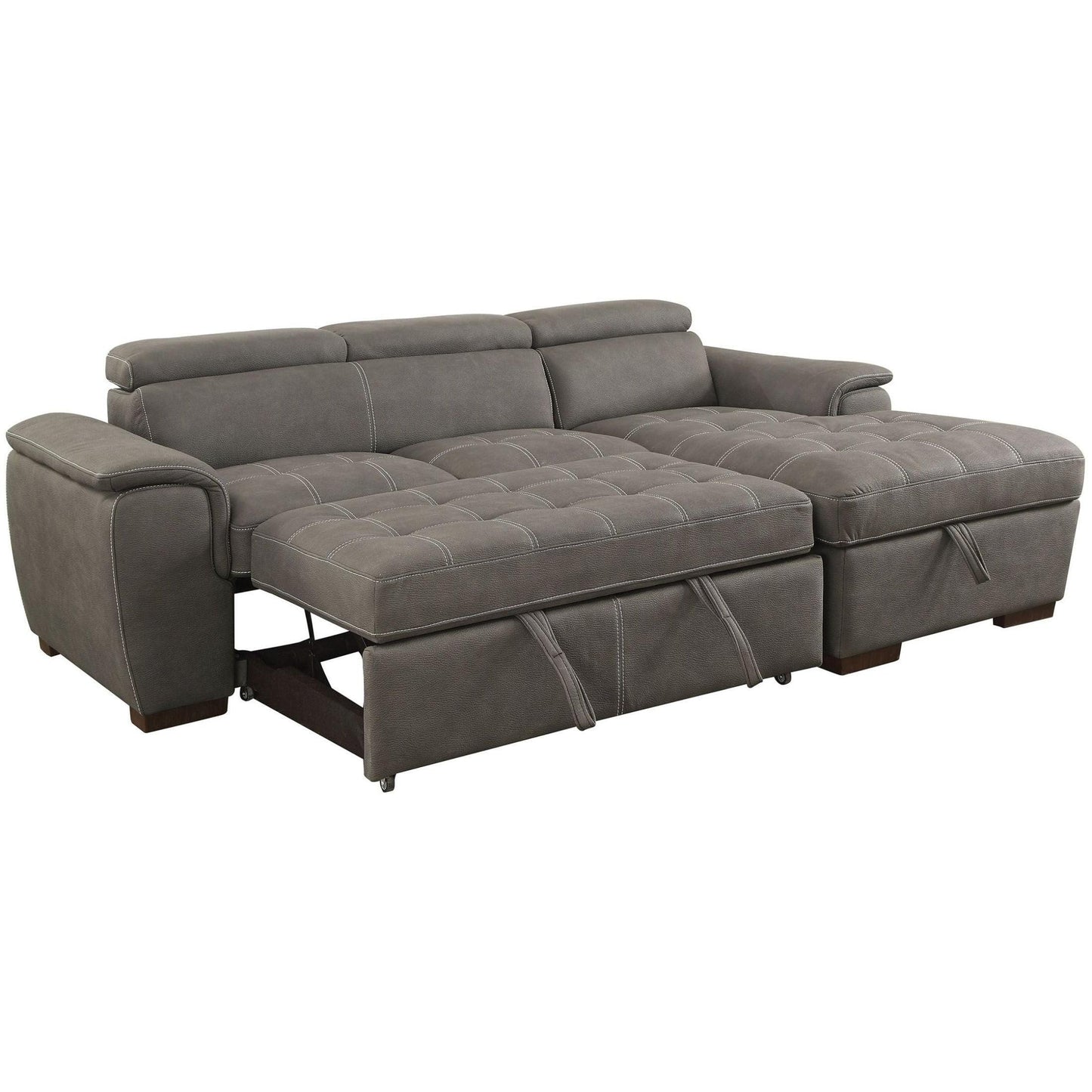  Furniture of America Patty Fabric Sleeper Sectional CM6514BR-SECT IMAGE 3
