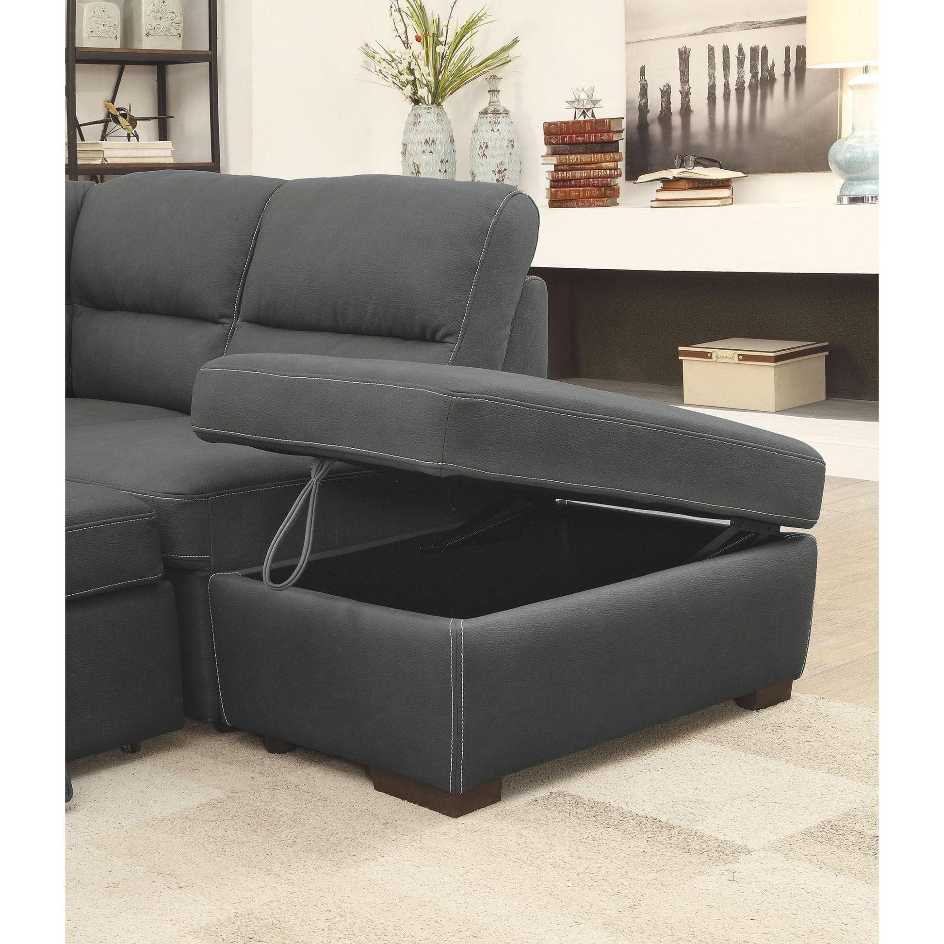  Furniture of America Nellie Fabric Sleeper Sectional CM6517-SECT IMAGE 5