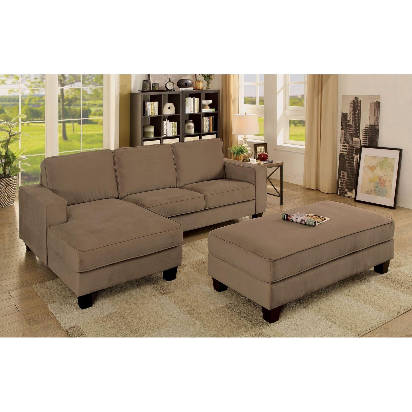  Furniture of America Jancis Fabric 3 pc Sectional CM6451-SECT IMAGE 2