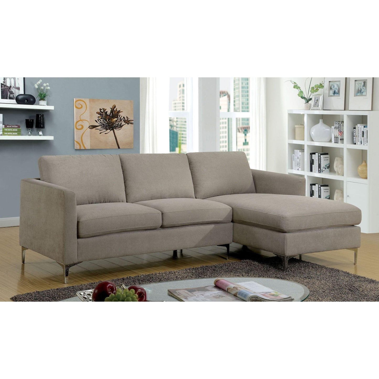  Furniture of America Sandy Fabric 2 pc Sectional CM6174-SECT IMAGE 2