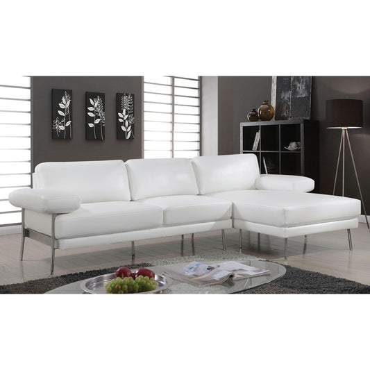  Furniture of America Eilidh Leatherette 2 pc Sectional CM6422WH-SECT IMAGE 1