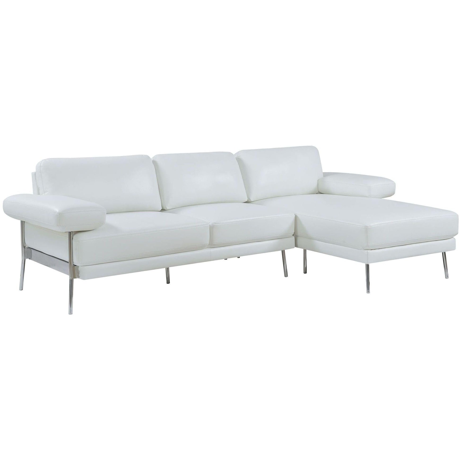  Furniture of America Eilidh Leatherette 2 pc Sectional CM6422WH-SECT IMAGE 2