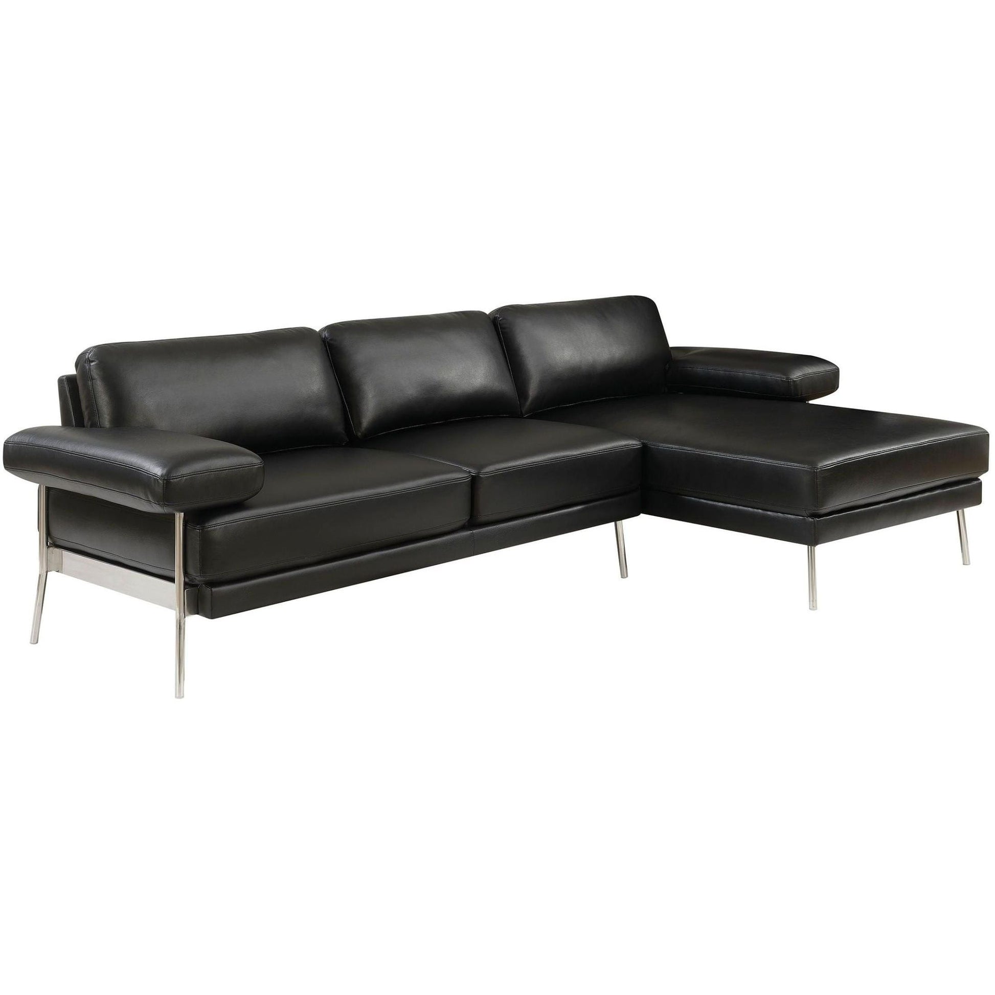  Furniture of America Eilidh Leatherette 2 pc Sectional CM6422BK-SECT IMAGE 1