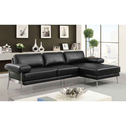  Furniture of America Eilidh Leatherette 2 pc Sectional CM6422BK-SECT IMAGE 2