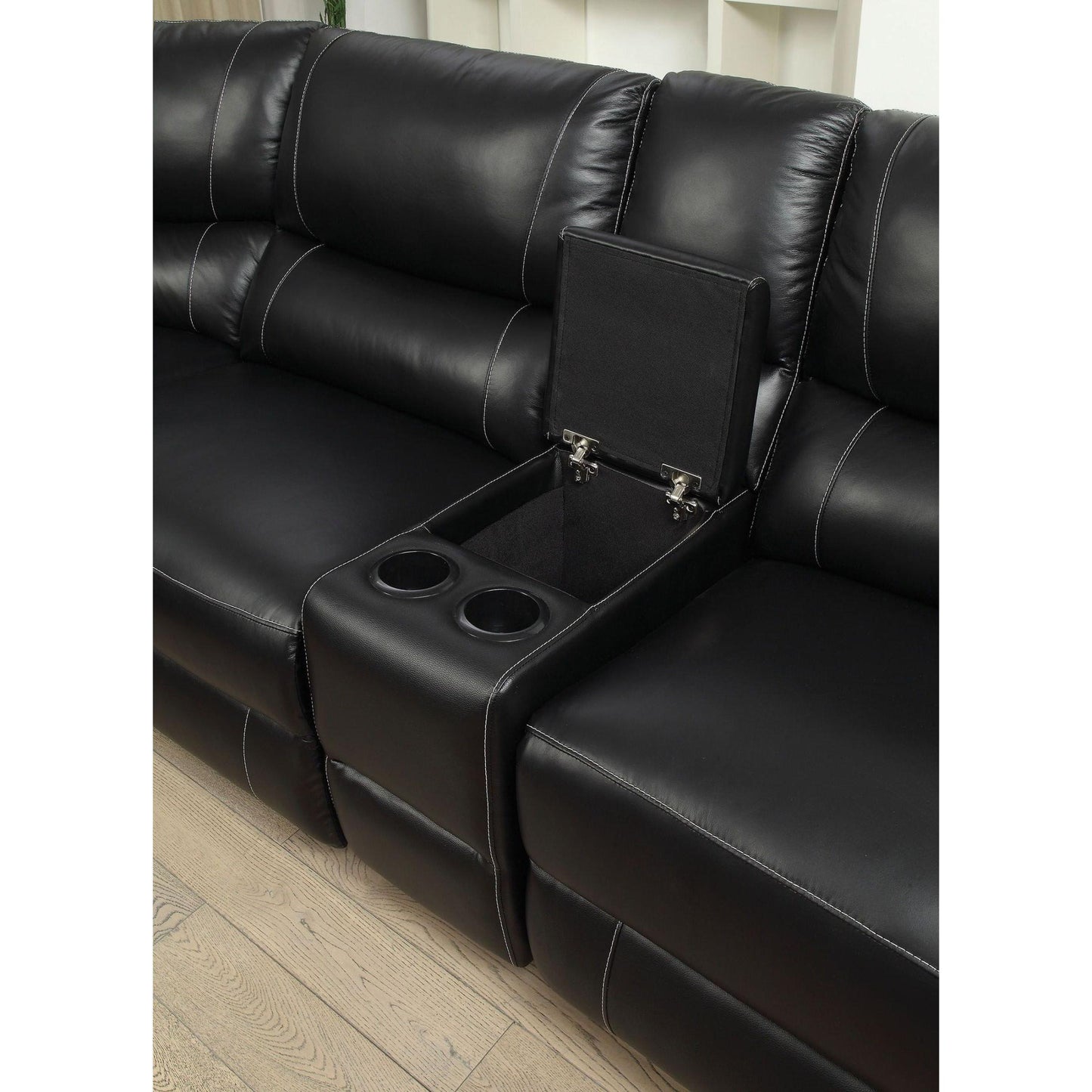  Furniture of America Nena Reclining Leather Match 6 pc Sectional CM6439-SECT IMAGE 3