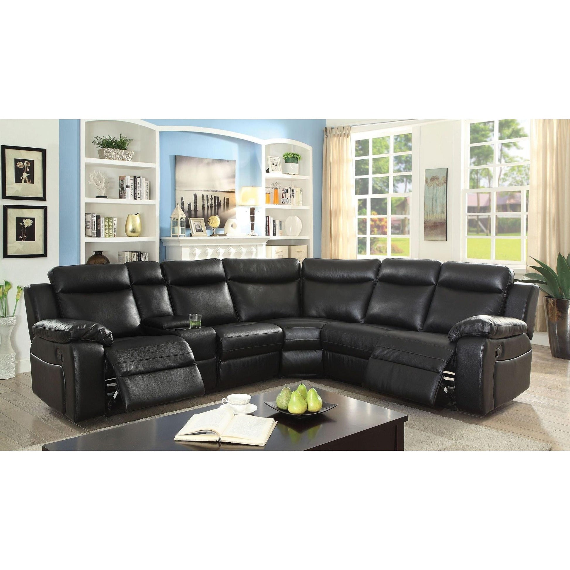  Furniture of America Maryjane Reclining Leatherette 6 pc Sectional CM6455-SECT IMAGE 2