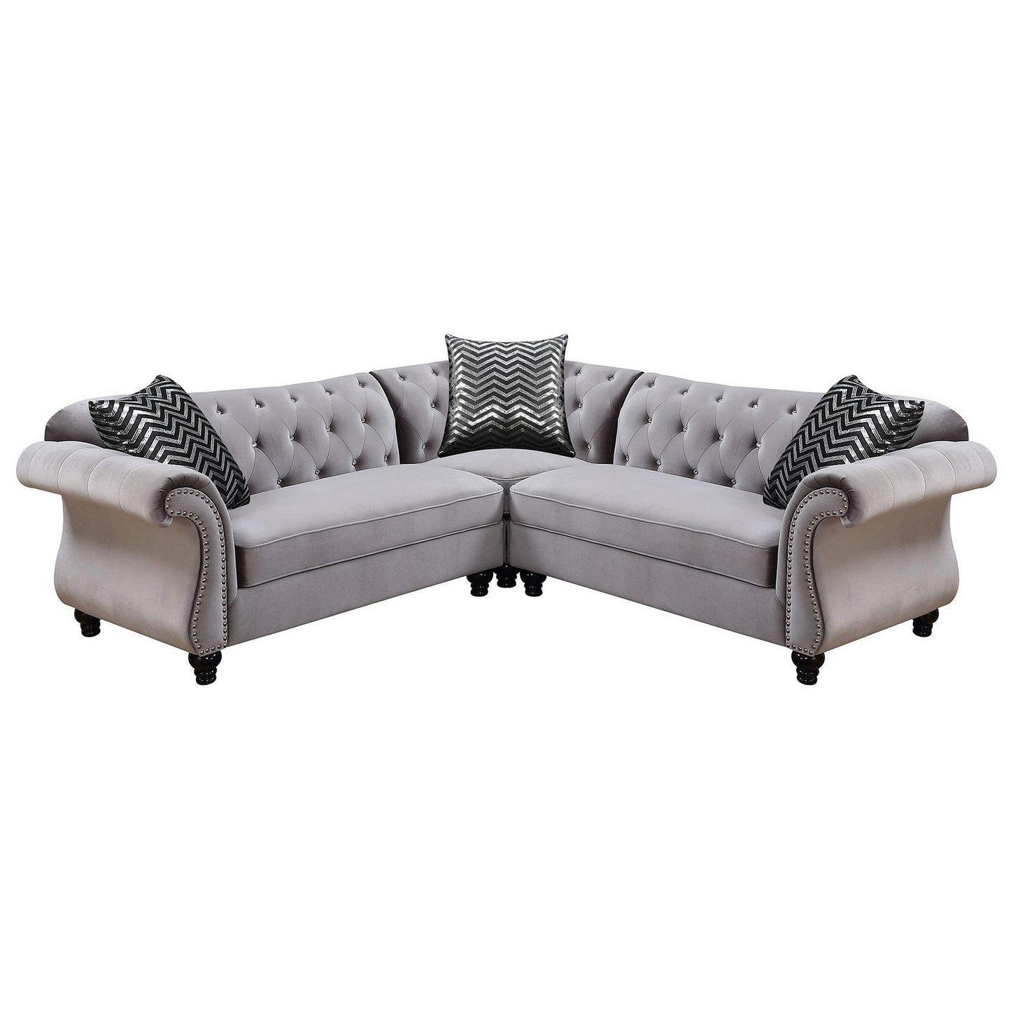  Furniture of America Jolanda II Fabric 3 pc Sectional CM6158GY-SET IMAGE 1