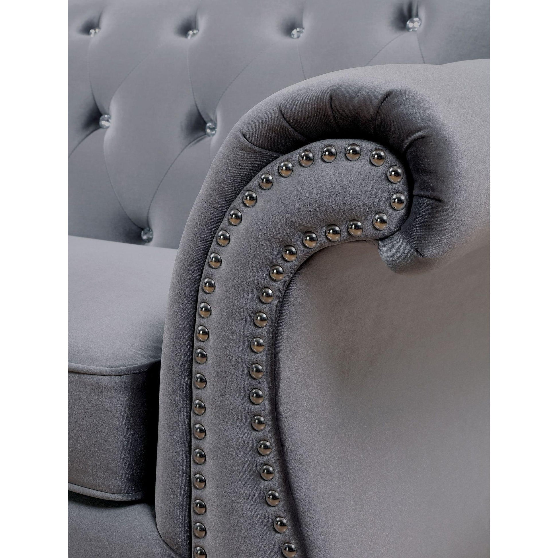  Furniture of America Jolanda II Fabric 3 pc Sectional CM6158GY-SET IMAGE 6