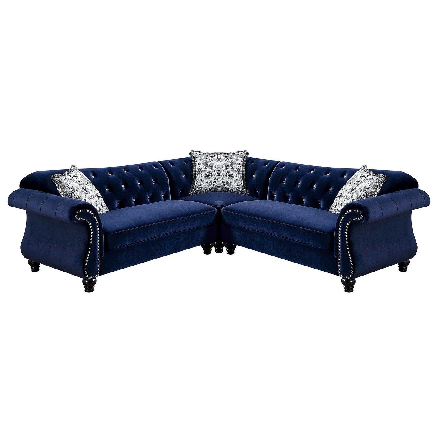  Furniture of America Jolanda II Fabric 3 pc Sectional CM6158BL-SET IMAGE 1