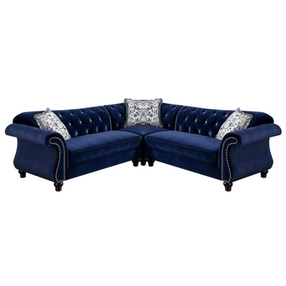  Furniture of America Jolanda II Fabric 3 pc Sectional CM6158BL-SET IMAGE 1