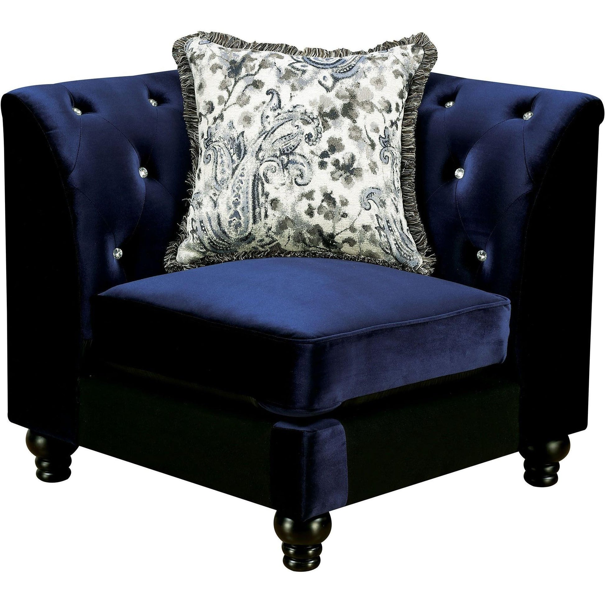  Furniture of America Jolanda II Fabric 3 pc Sectional CM6158BL-SET IMAGE 4