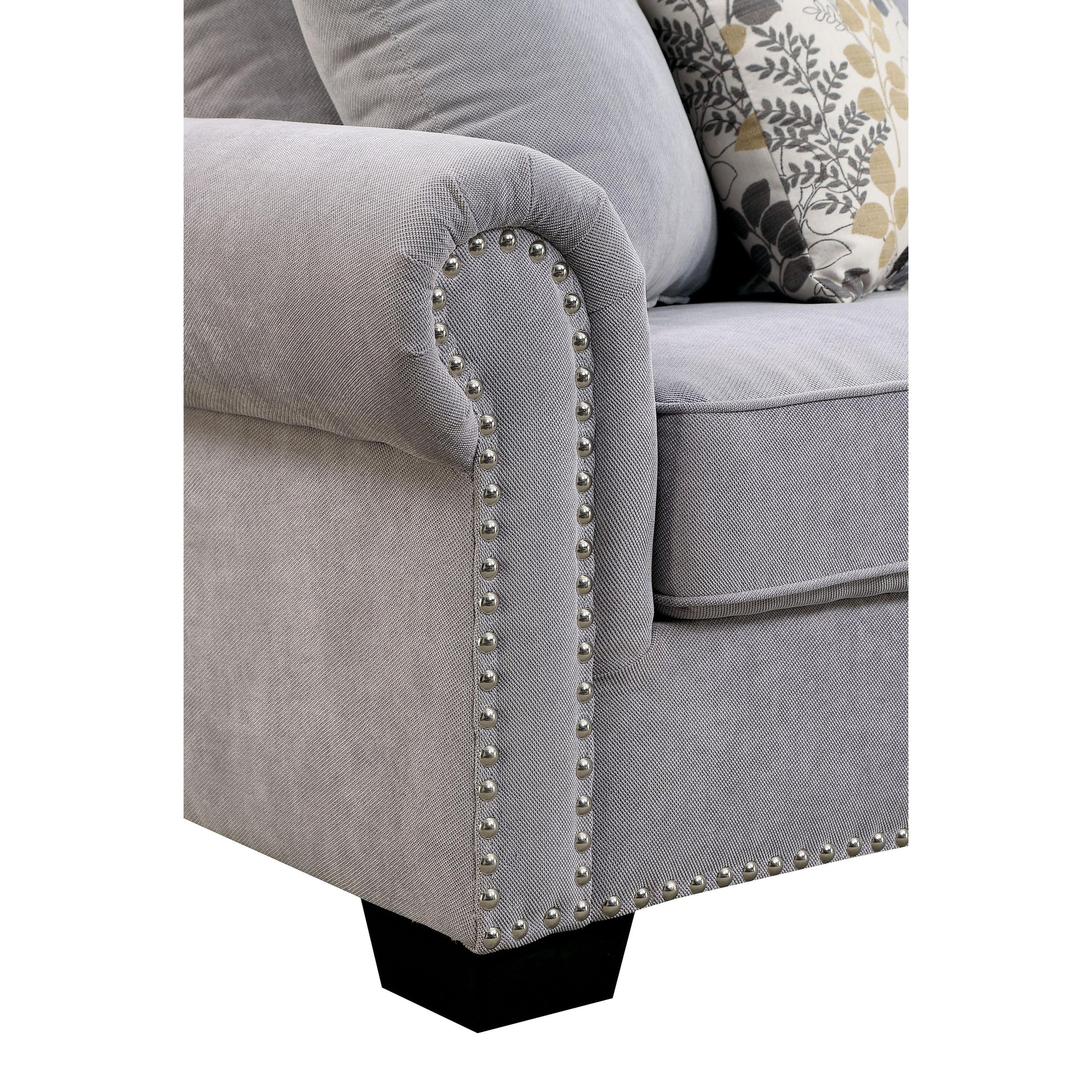 Furniture of America Skyler II Fabric 3 pc Sectional CM6156GY-SECT IMAGE 5