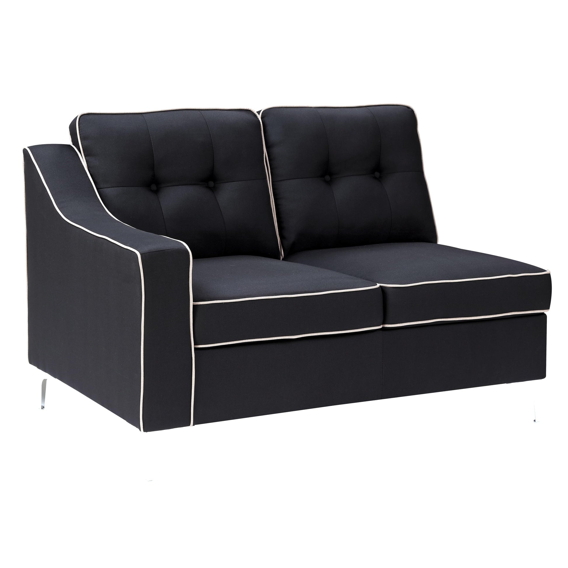  Furniture of America Glenda II Fabric 4 pc Sectional CM6851BK-SECTIONAL IMAGE 4