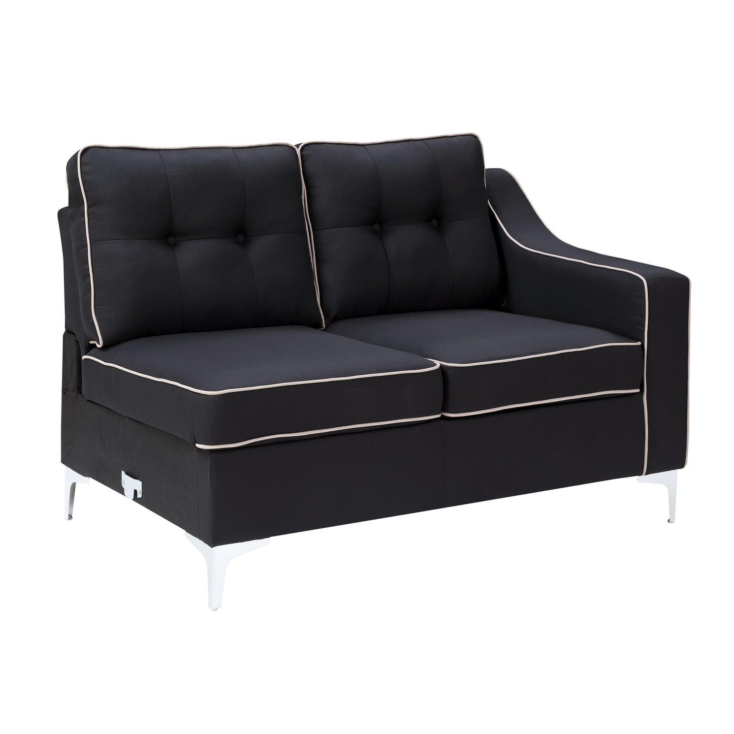  Furniture of America Glenda II Fabric 4 pc Sectional CM6851BK-SECTIONAL IMAGE 6