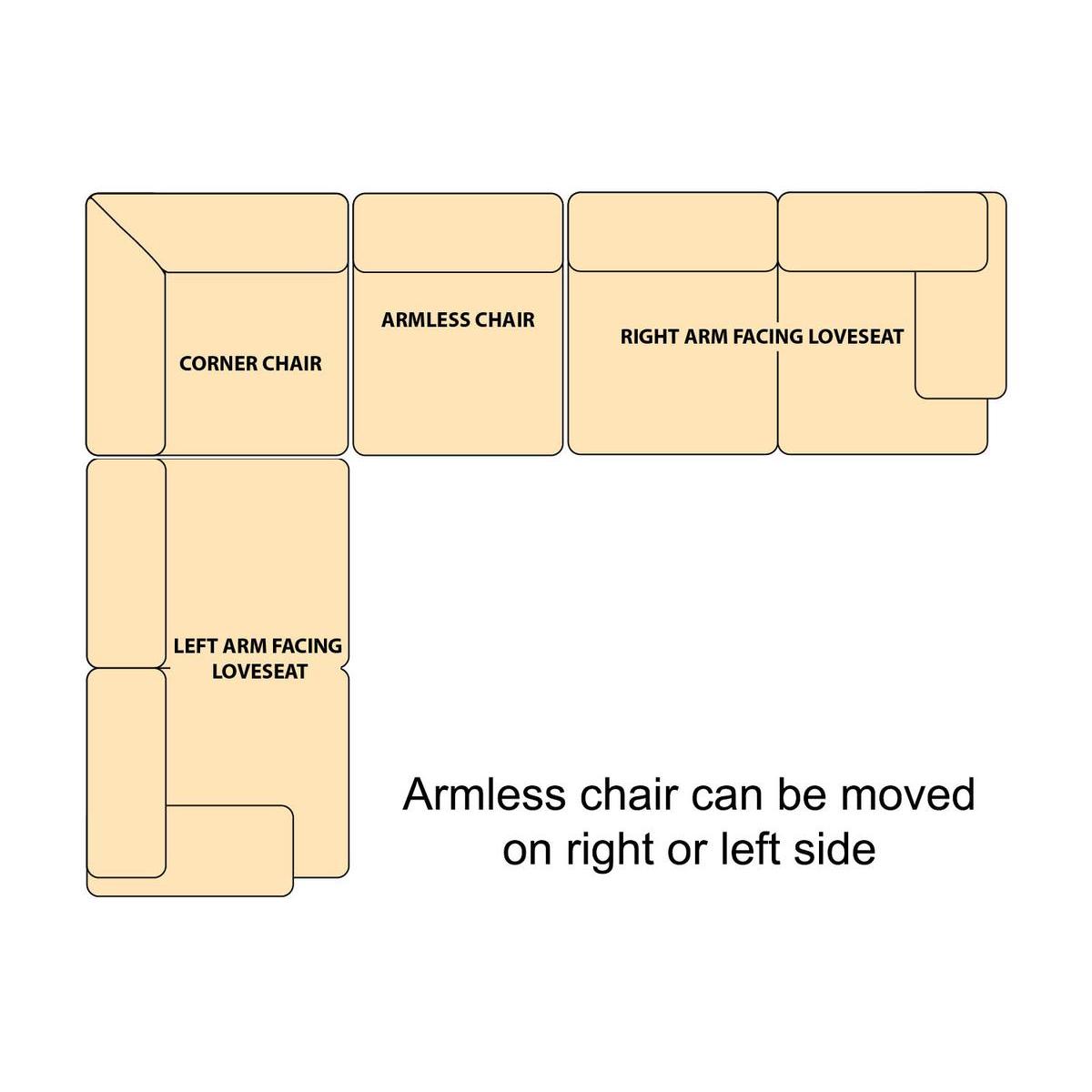  Furniture of America Glenda II Fabric 4 pc Sectional CM6851BK-SECTIONAL IMAGE 7
