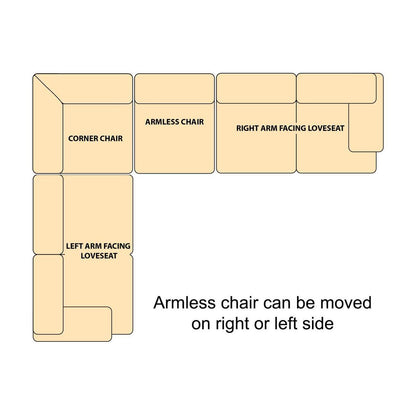  Furniture of America Glenda II Fabric 4 pc Sectional CM6851BK-SECTIONAL IMAGE 7