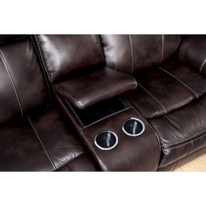  Furniture of America Karlee II Reclining Leather Look 3 pc Sectional CM6989-SECTIONAL IMAGE 2