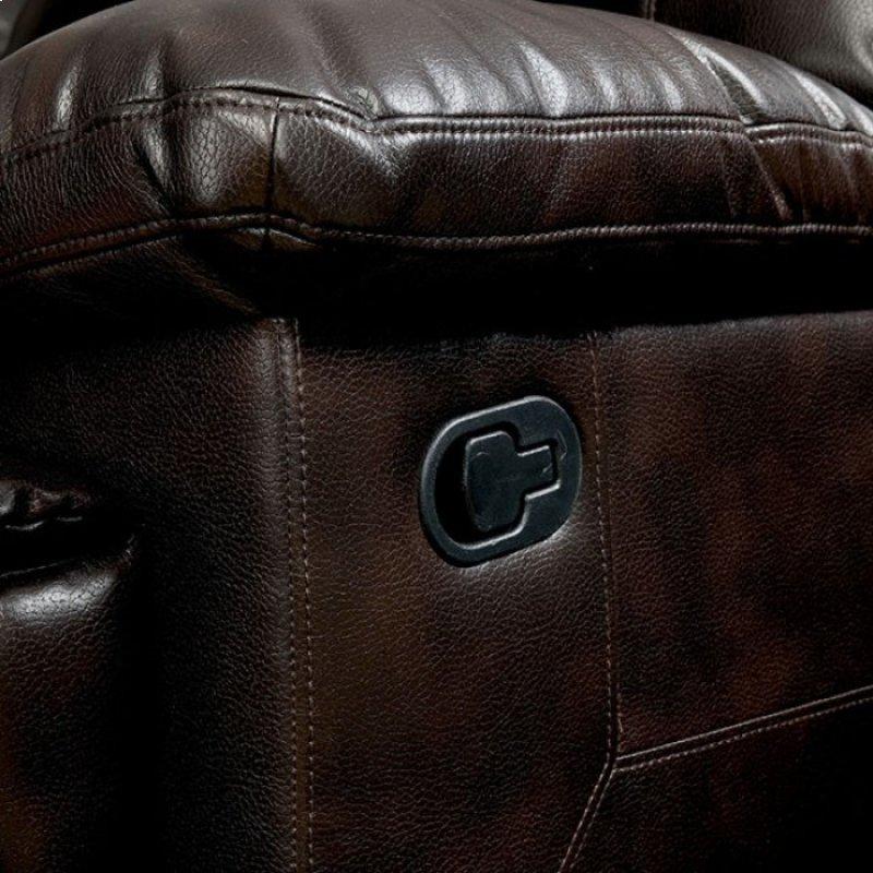  Furniture of America Glasgow Reclining Leather Look 5 pc Sectional CM6822BR-T-SECT IMAGE 2
