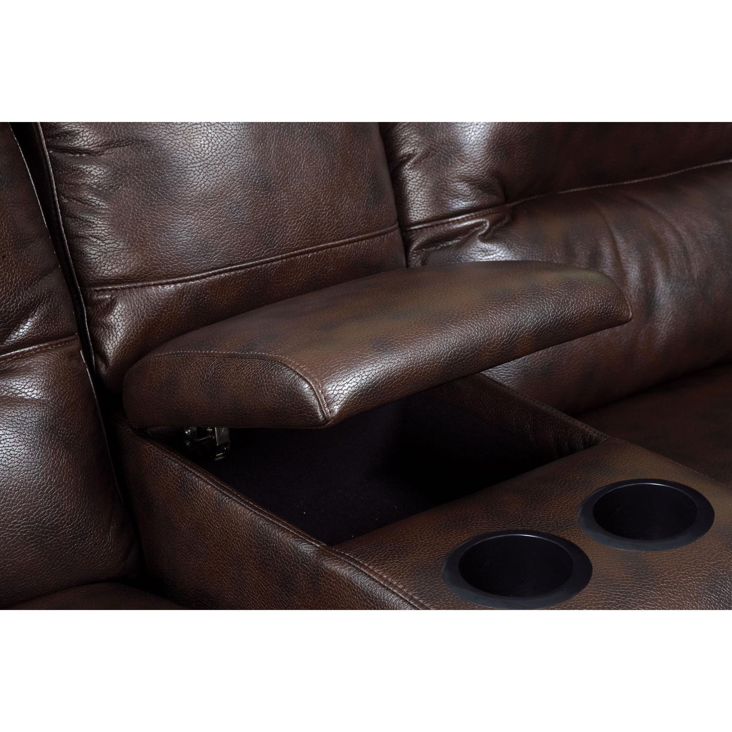  Furniture of America Glasgow Reclining Leather Look 5 pc Sectional CM6822BR-T-SECT IMAGE 6