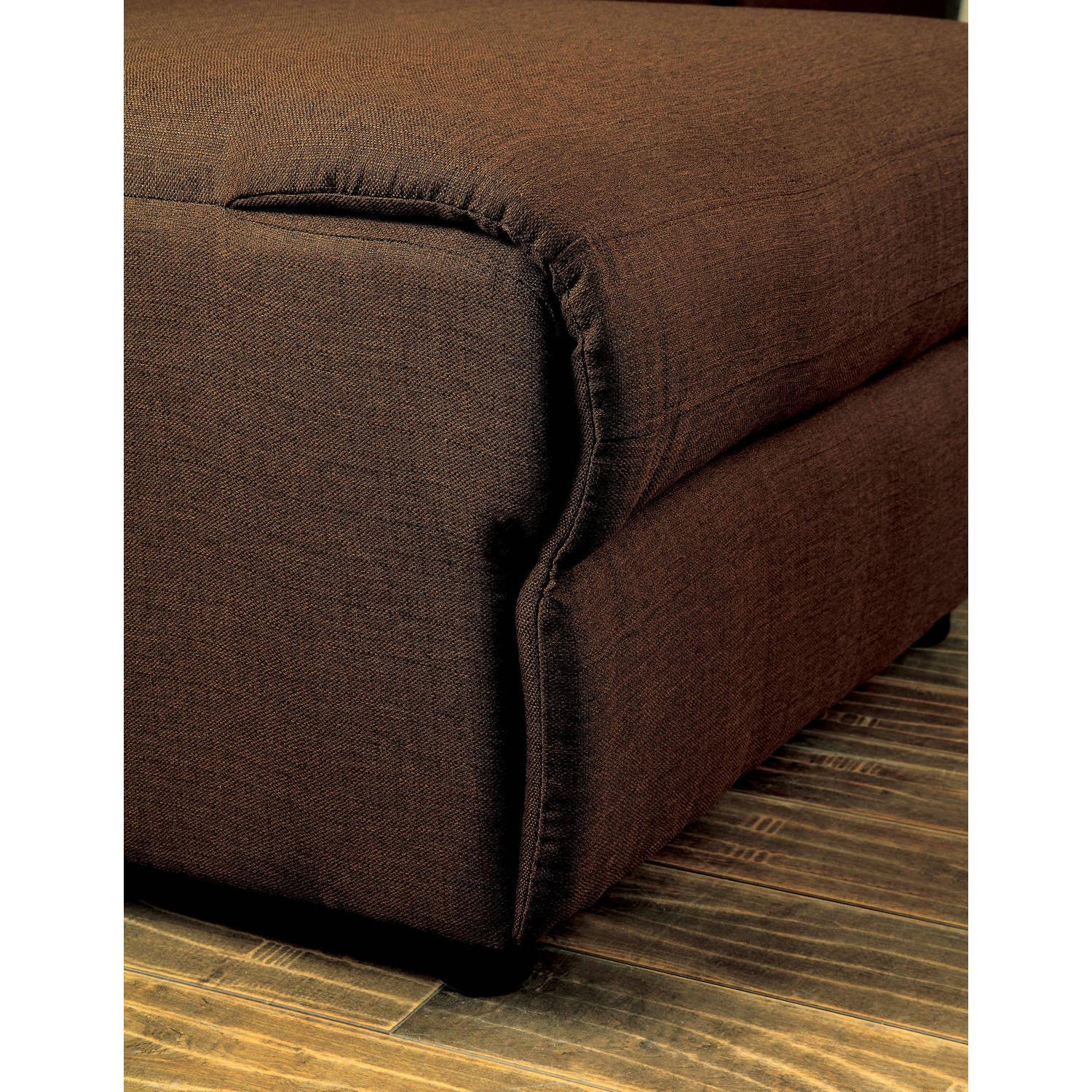  Furniture of America Kamryn Reclining Fabric 2 pc Sectional CM6771BR-SECTIONAL IMAGE 5