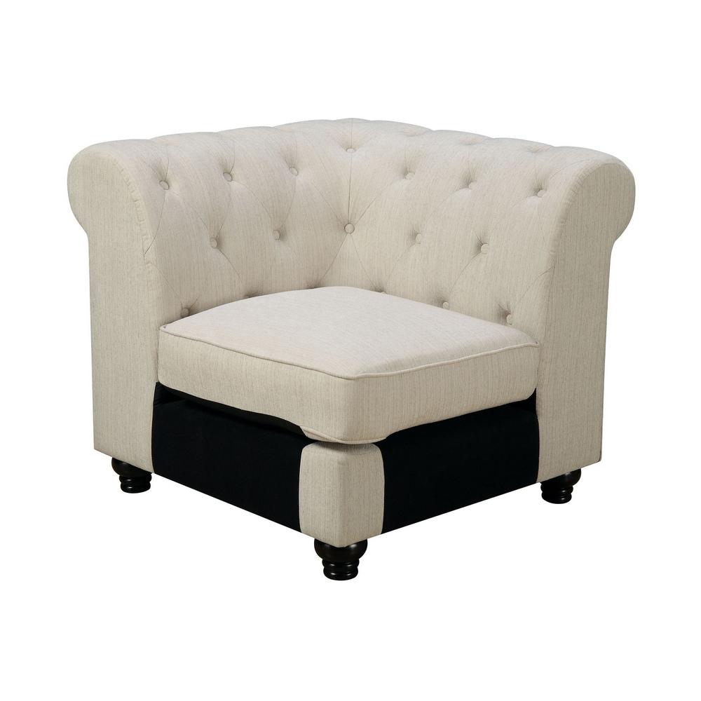 Furniture of America Stanford II Fabric 3 pc Sectional CM6270IV-SET IMAGE 4