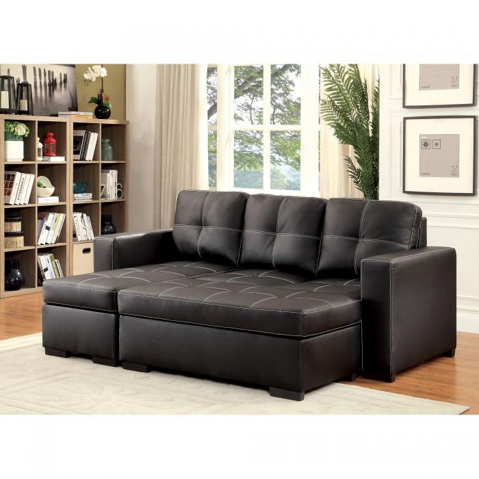  Furniture of America Valter Bonded Leather 2 pc Sectional CM6837-SECTIONAL IMAGE 2
