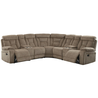  Furniture of America Maybell Reclining Fabric 3 pc Sectional CM6773MC-SECTIONAL IMAGE 1