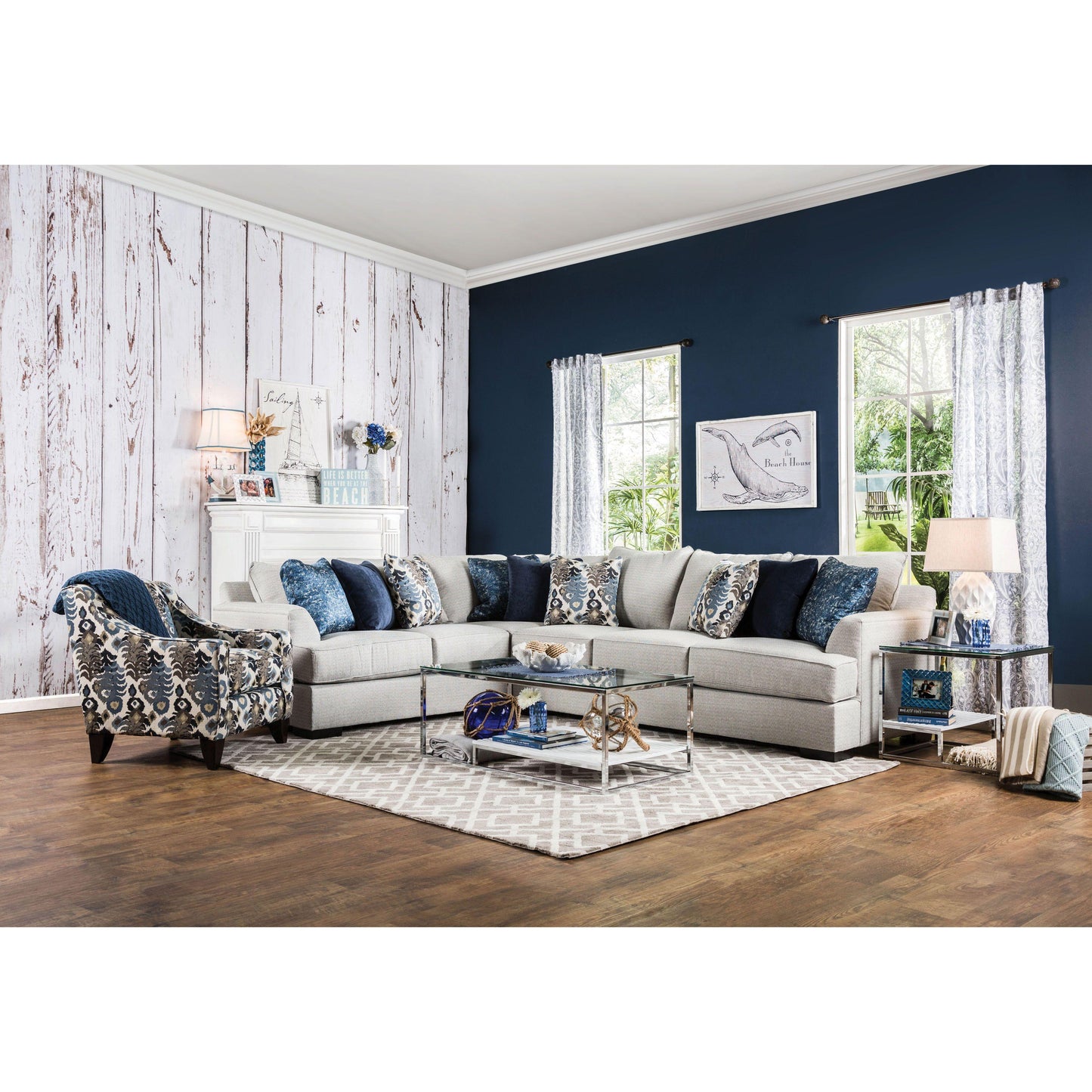  Furniture of America Pennington Fabric 2 pc Sectional SM1111-SECTIONAL IMAGE 6