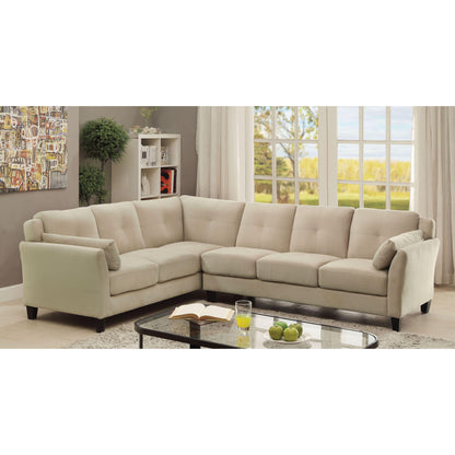  Furniture of America Peever II Fabric 2 pc Sectional CM6368BG-SECTIONAL IMAGE 1
