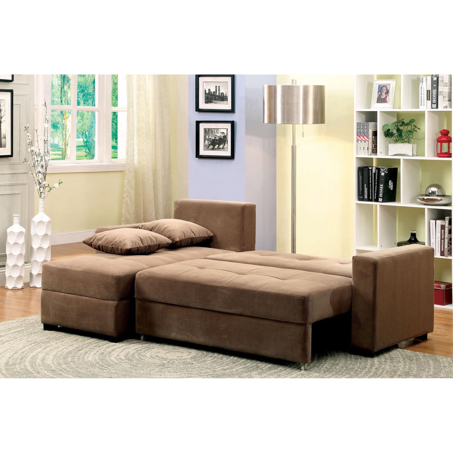  Furniture of America Murdo Fabric Sleeper Loveseat CM6323-SET IMAGE 3