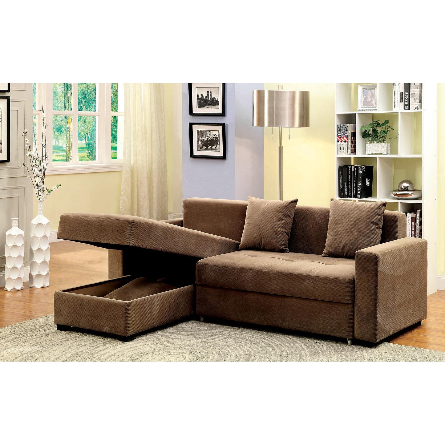  Furniture of America Murdo Fabric Sleeper Loveseat CM6323-SET IMAGE 4