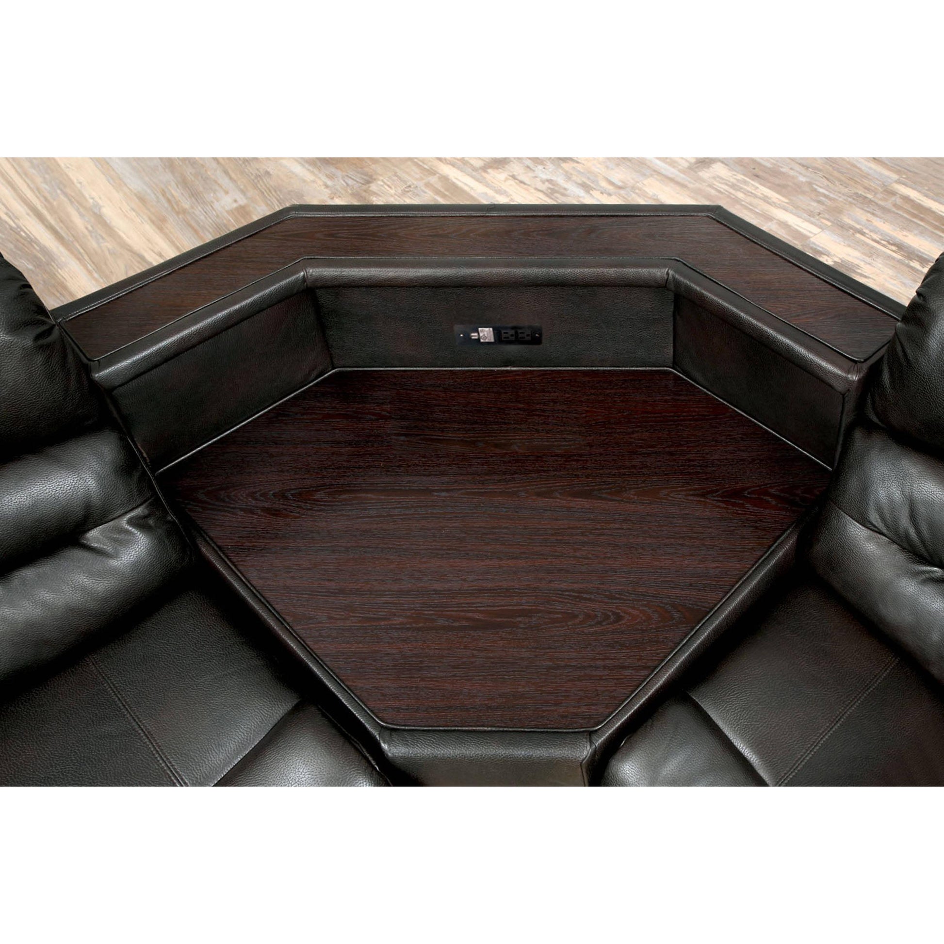  Furniture of America Wales Reclining Leatherette 3 pc Sectional CM6987-SECTIONAL IMAGE 2