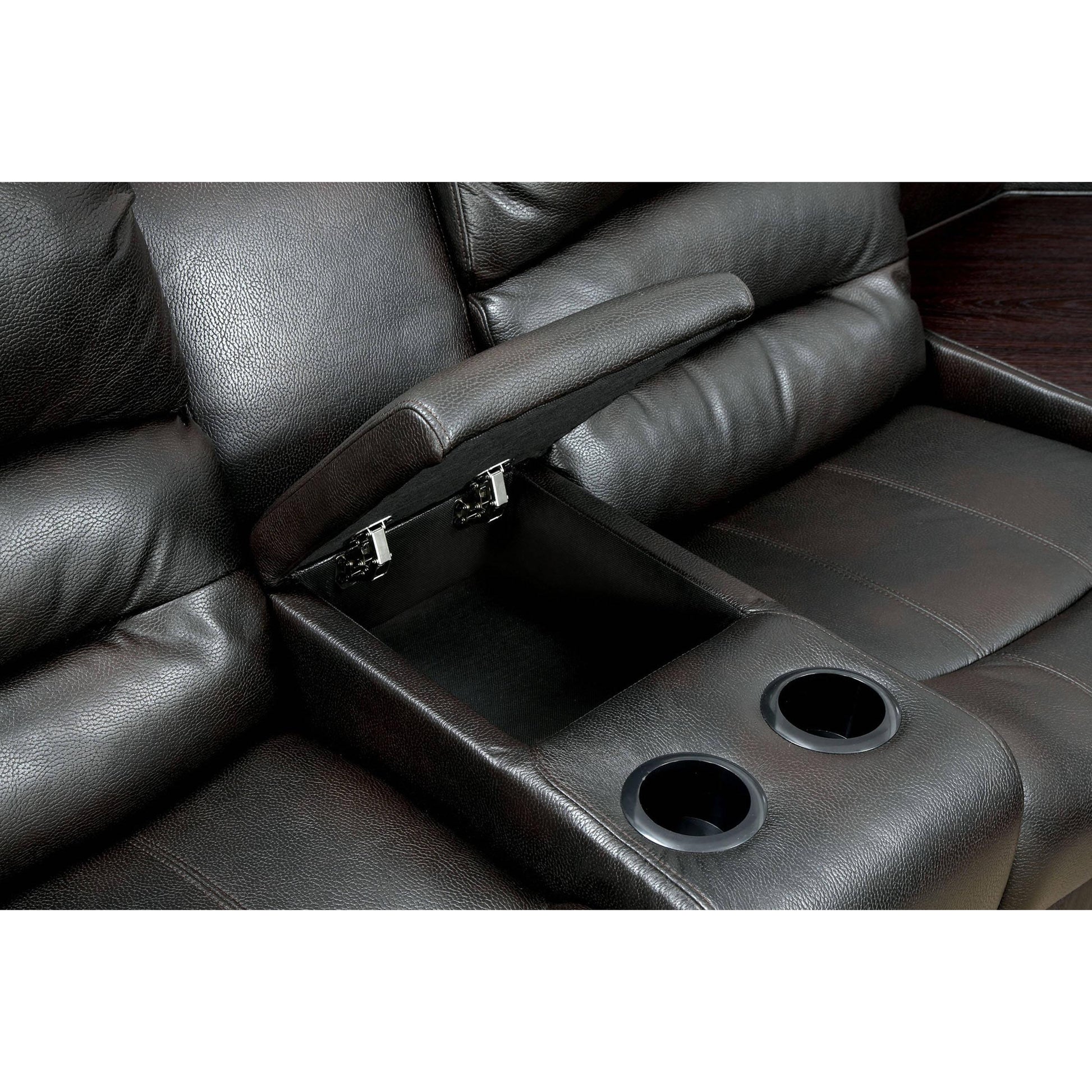  Furniture of America Wales Reclining Leatherette 3 pc Sectional CM6987-SECTIONAL IMAGE 3