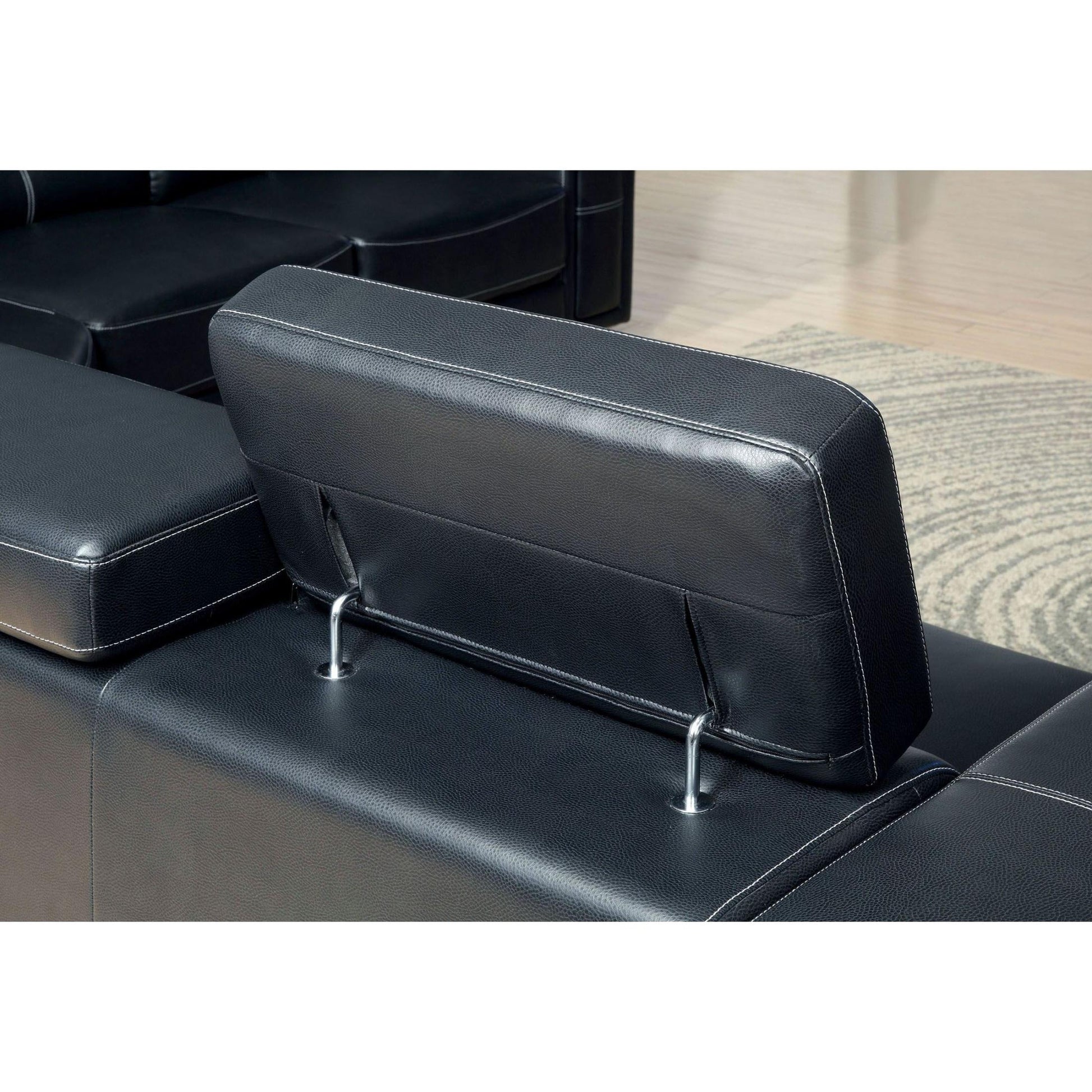  Furniture of America Garzon Bonded Leather Match 4 pc Sectional CM6719-SET IMAGE 3