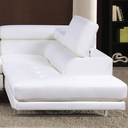  Furniture of America Kemi Bonded Leather Match 2 pc Sectional CM6553WH-PK IMAGE 2