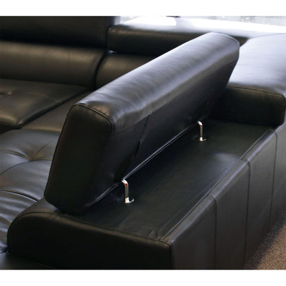  Furniture of America Kemi Bonded Leather Match 2 pc Sectional CM6553BK-PK IMAGE 2