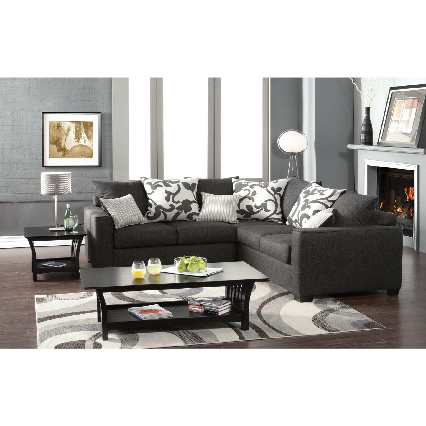  Furniture of America Colebrook Fabric 2 pc Sectional SM3015-PK IMAGE 2