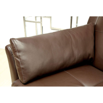  Furniture of America Peever Leatherette 2 pc Sectional CM6268BR-SET IMAGE 2
