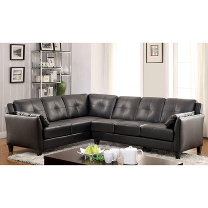  Furniture of America Peever Leatherette 2 pc Sectional CM6268BK-SET IMAGE 1