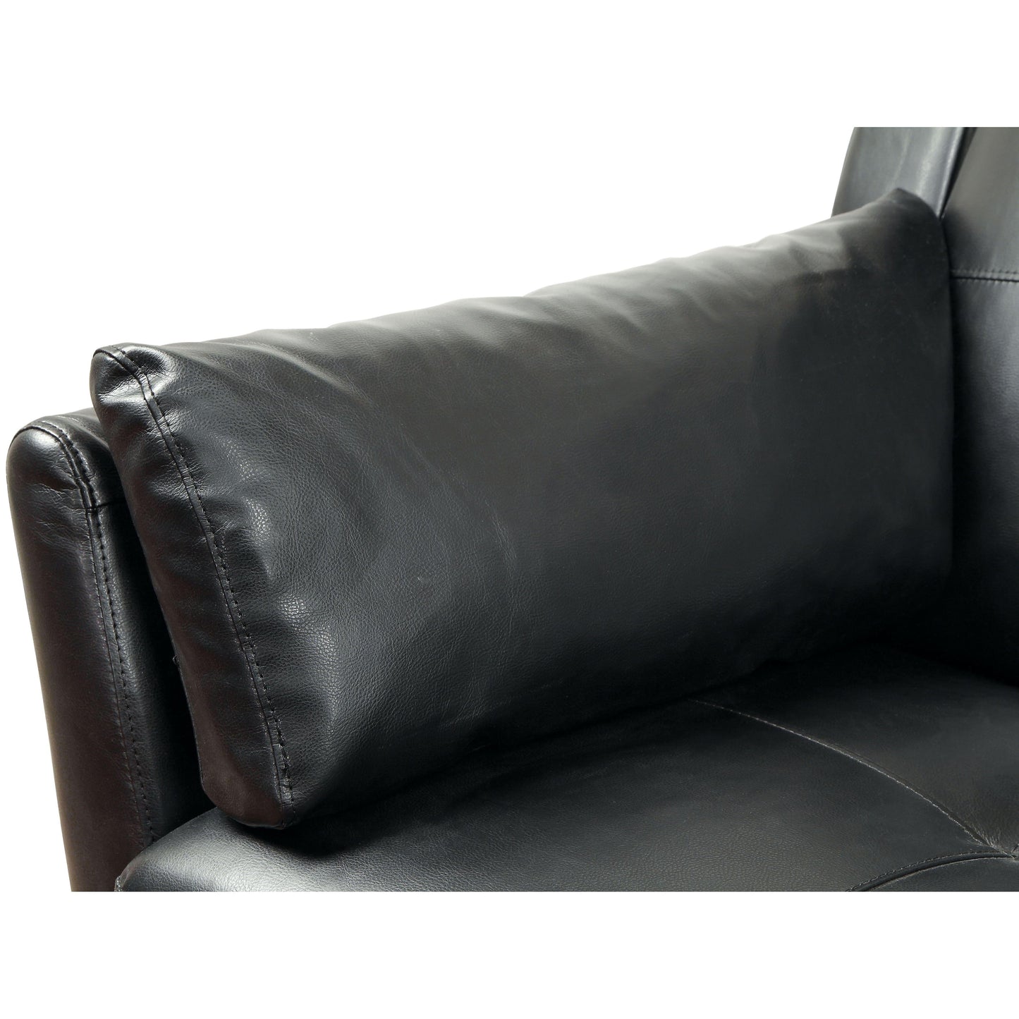  Furniture of America Peever Leatherette 2 pc Sectional CM6268BK-SET IMAGE 2