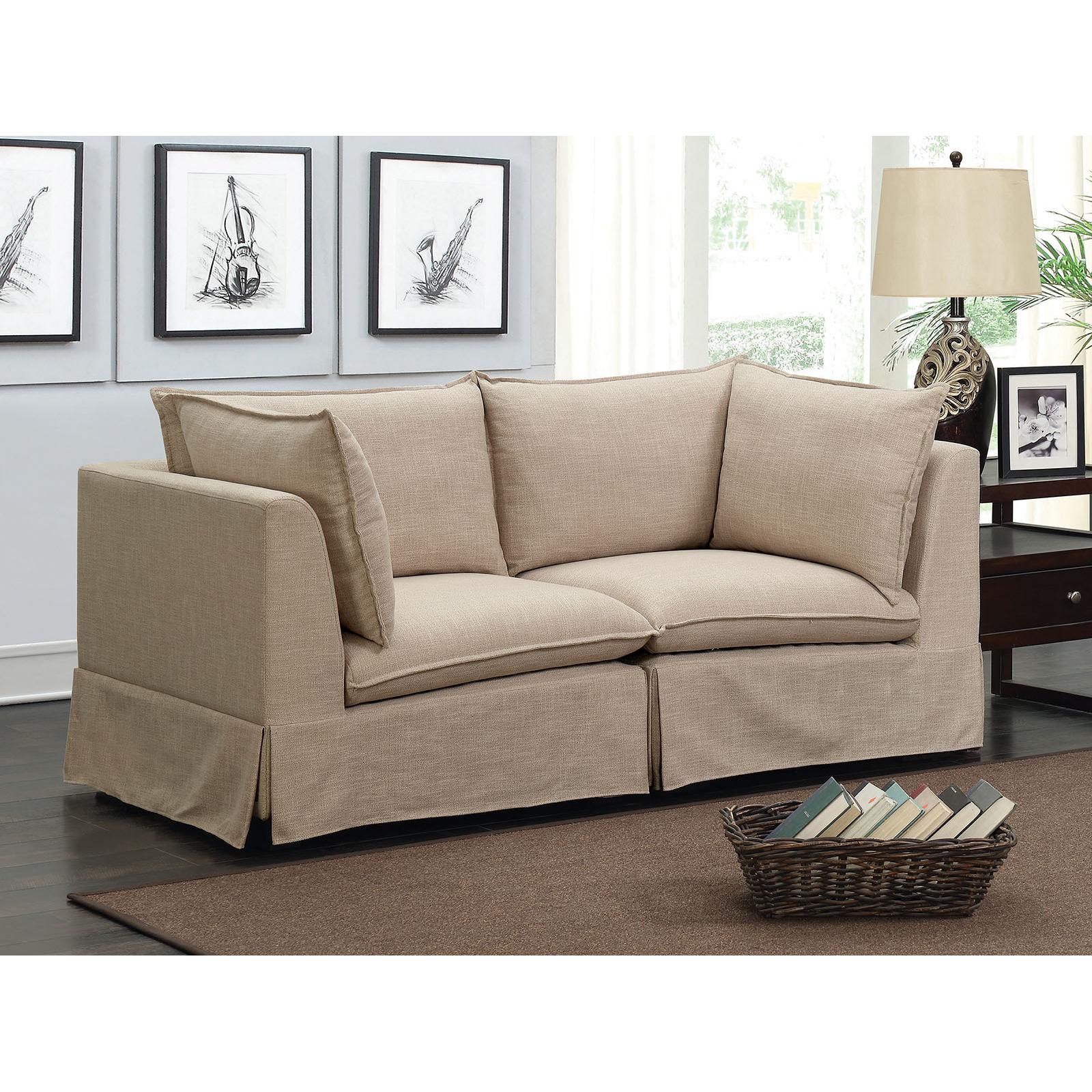  Furniture of America Joelle Fabric 2 pc Sectional CM6206-LV-2SEAT IMAGE 1