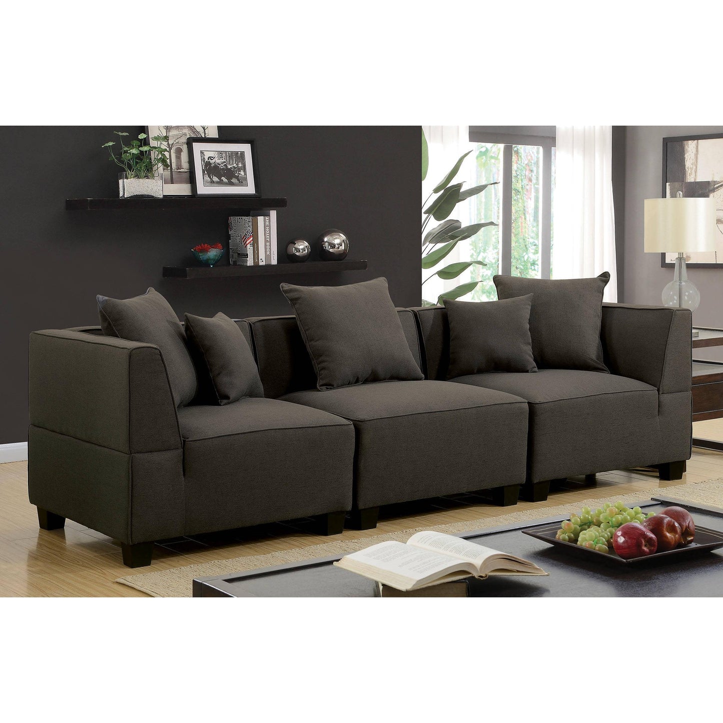  Furniture of America Marian Fabric 3 pc Sectional CM6369-SF-3SEAT IMAGE 1