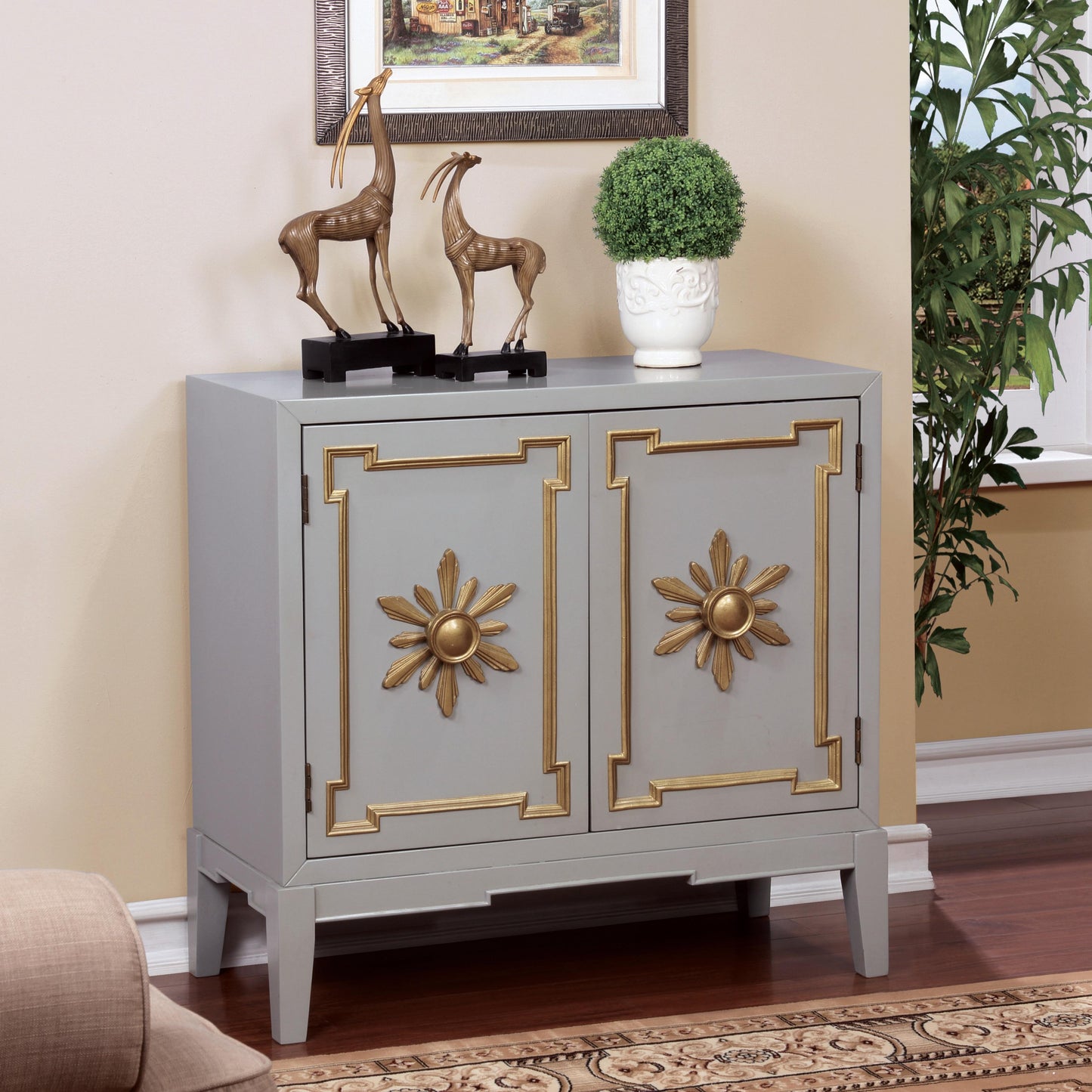  Furniture of America Accent Cabinets Chests CM-AC304GY IMAGE 4
