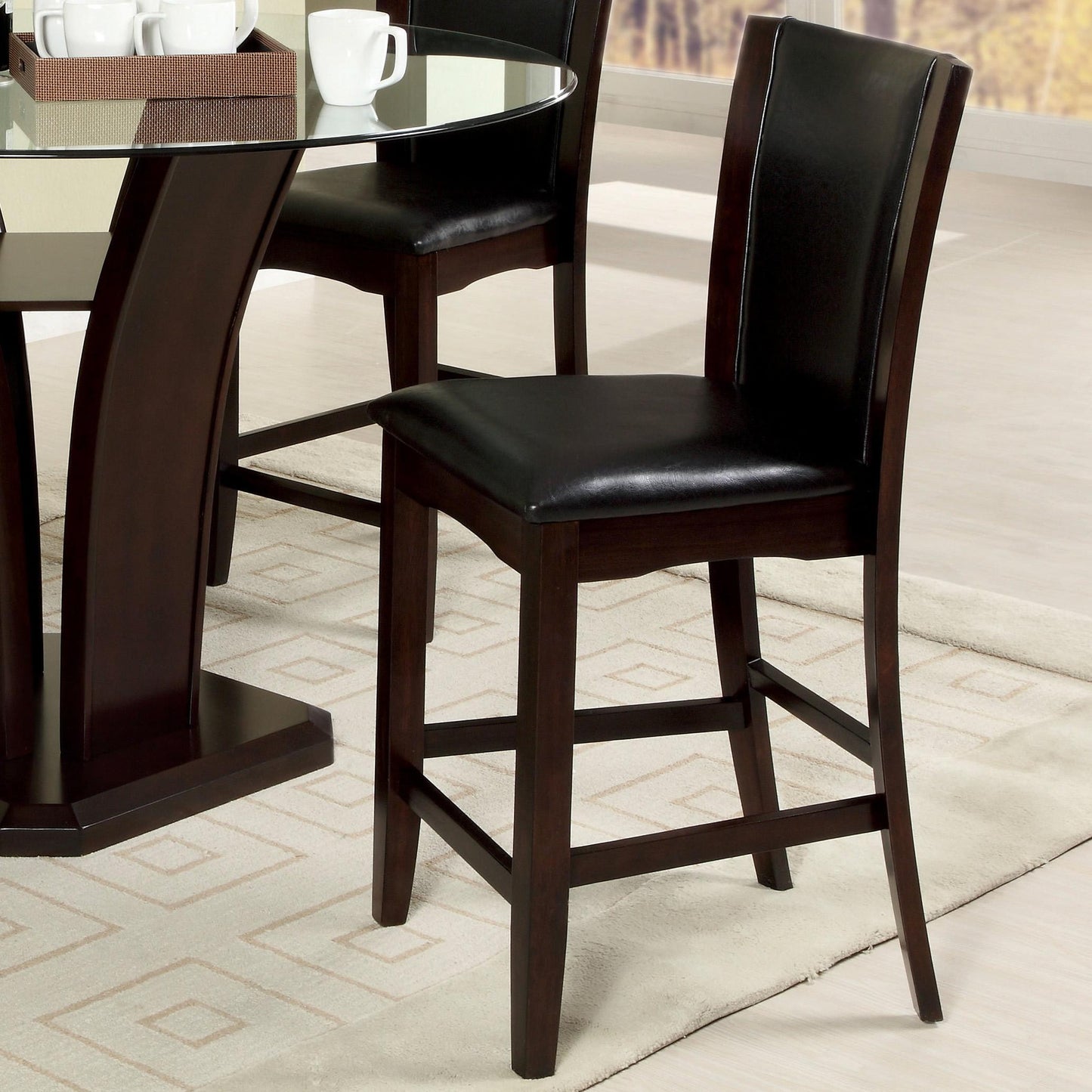  Furniture of America Manhattan Counter Height Dining Chair CM3710PC-2PK IMAGE 2